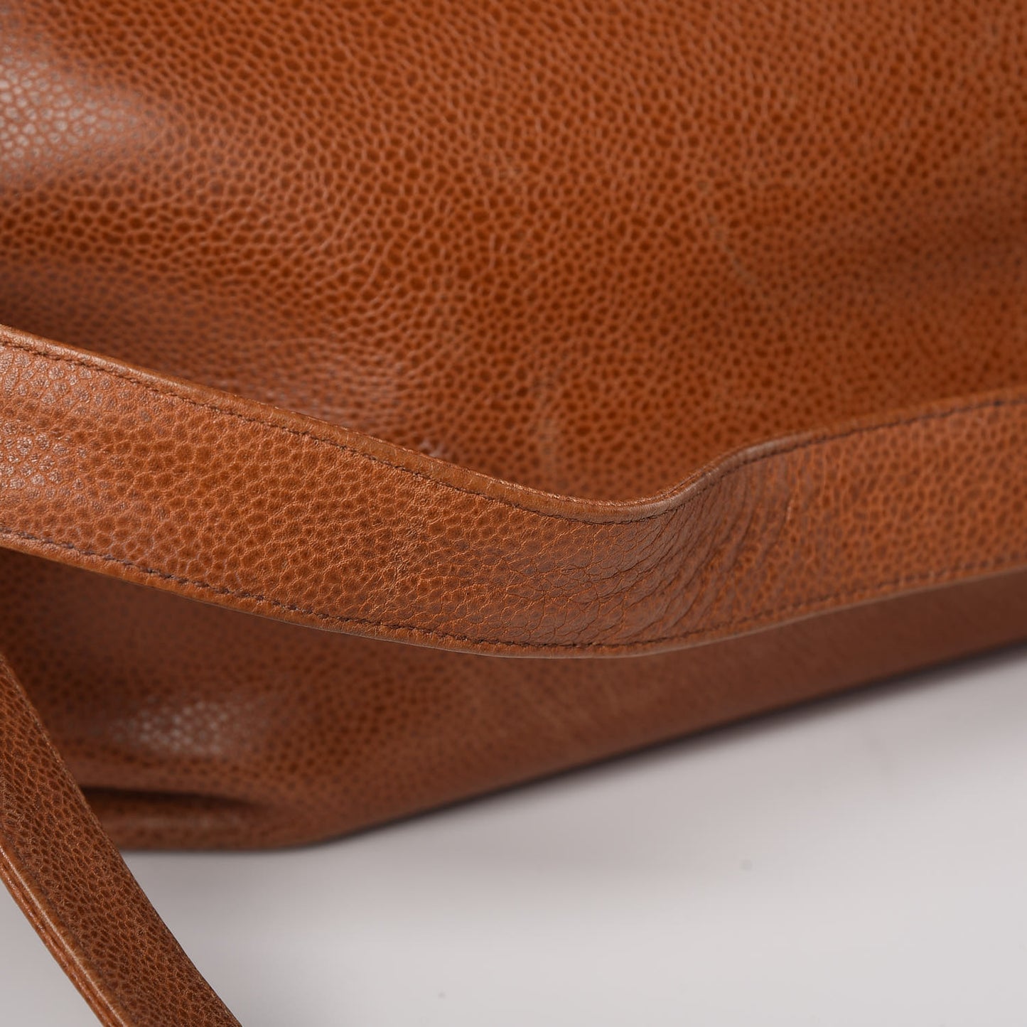 Caviar Flap Shoulder Bag Brown