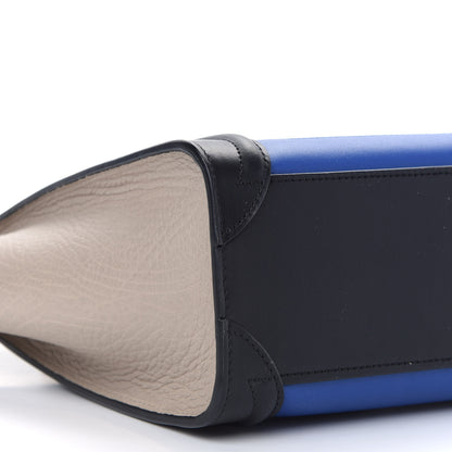 Celine Smooth Calfskin Bullhide Nano Tri-Color Luggage Indigo 5 of 8