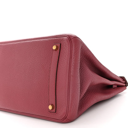 Hermes Taurillon Clemence Birkin 35 Bois de Rose 10 of 12