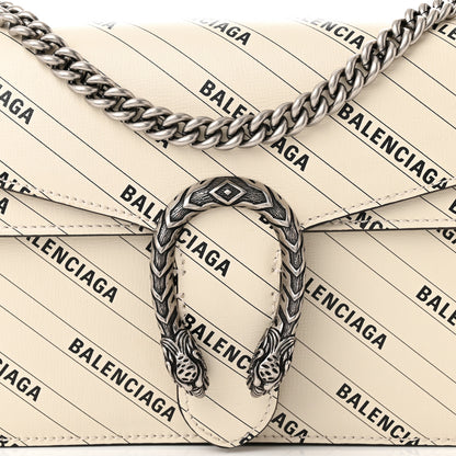 Gucci X BALENCIAGA Calfskin Logo Print Small Dionysus Shoulder Bag White 9 of 11