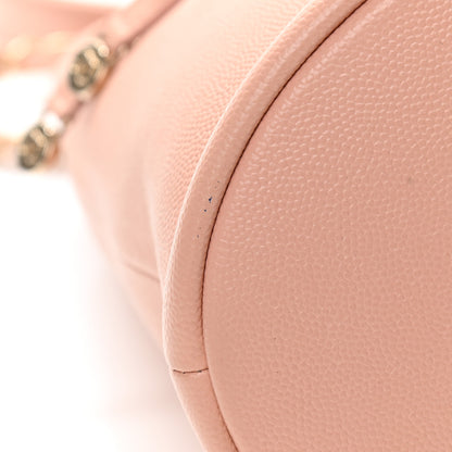 Chanel Caviar Deauville Drawstring Bucket Bag Light Pink 11 of 13