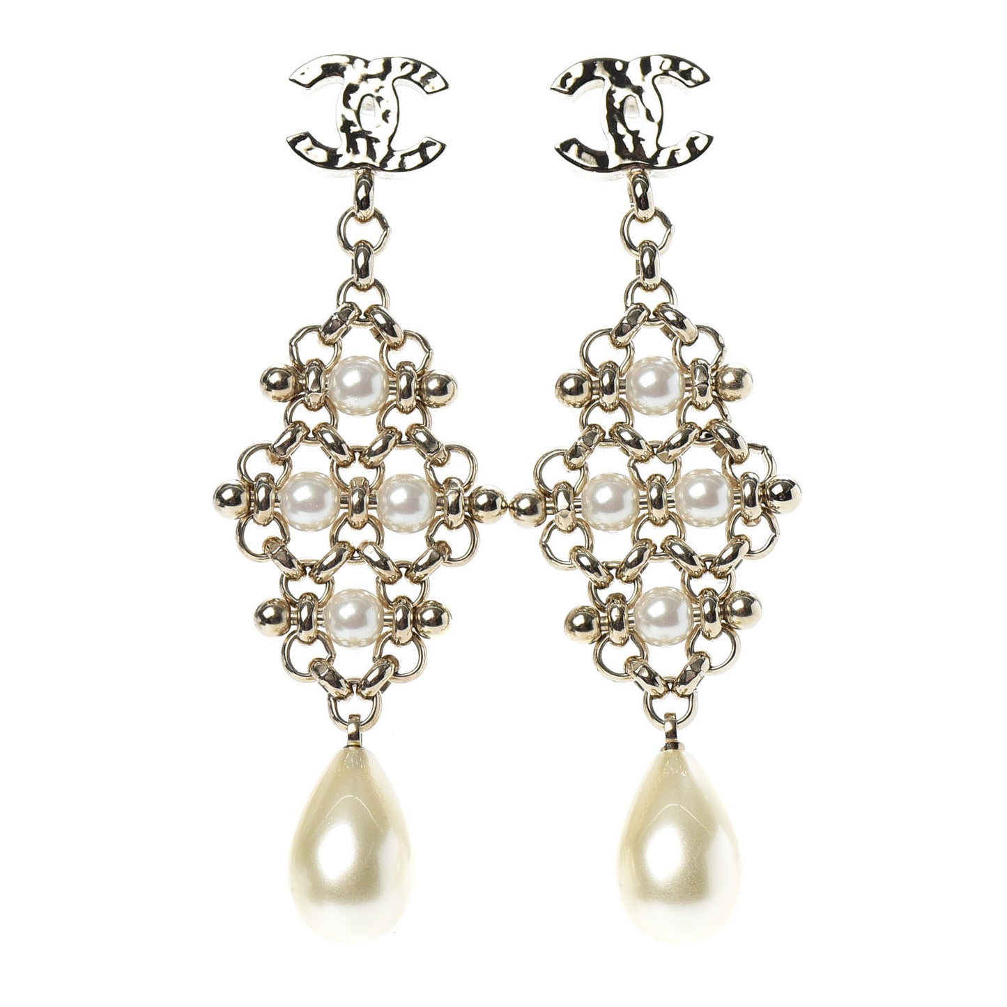 Pearl Monte-Carlo Nights Drop Earrings Gold