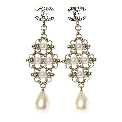 Chanel Pearl Monte-Carlo Nights Drop Earrings Gold 1 of 4