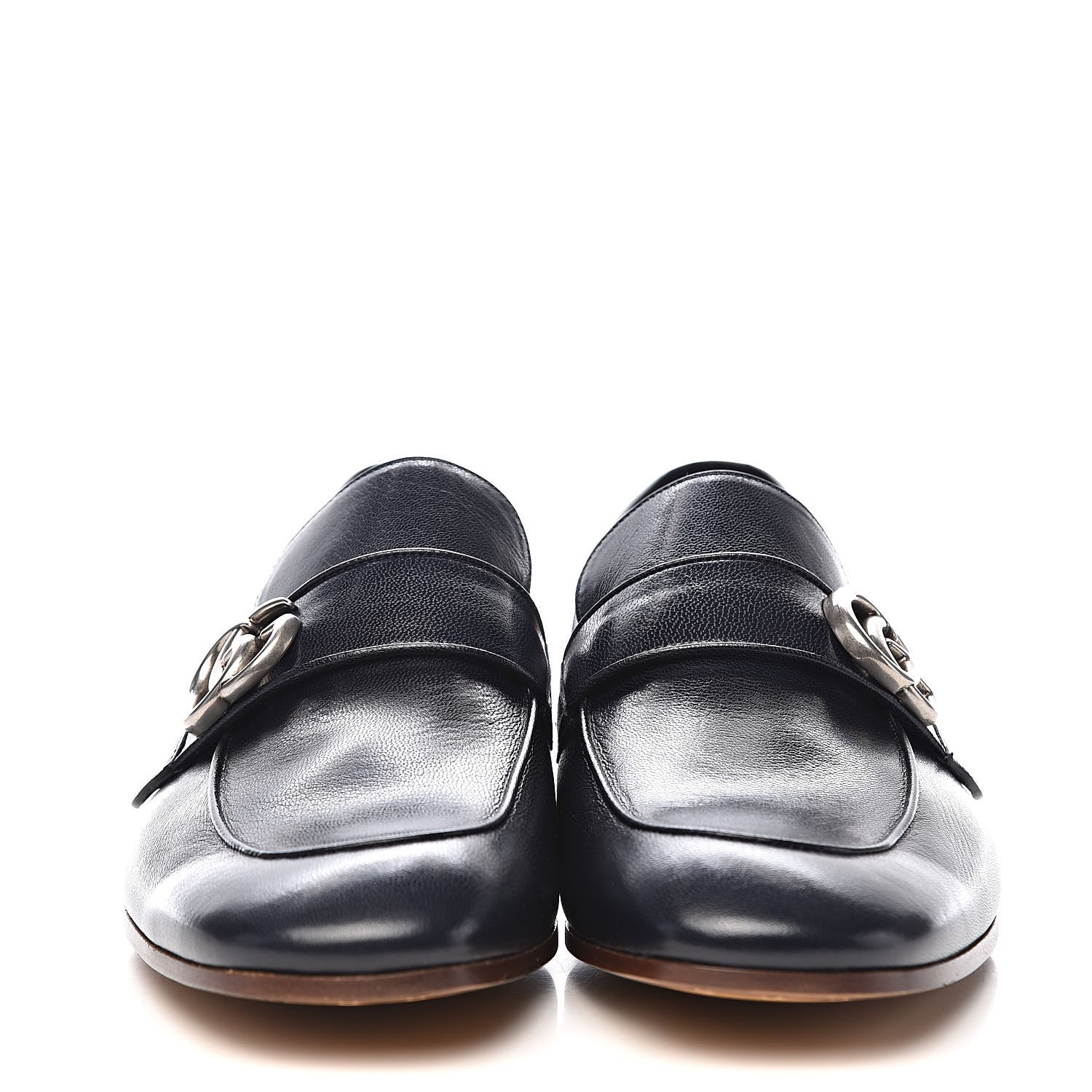 Gucci Goatskin Mens GG Loafers 8.5 Blue 2 of 13