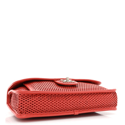Chanel Perforated Calfskin Large Up In The Air Flap Red 4 of 14