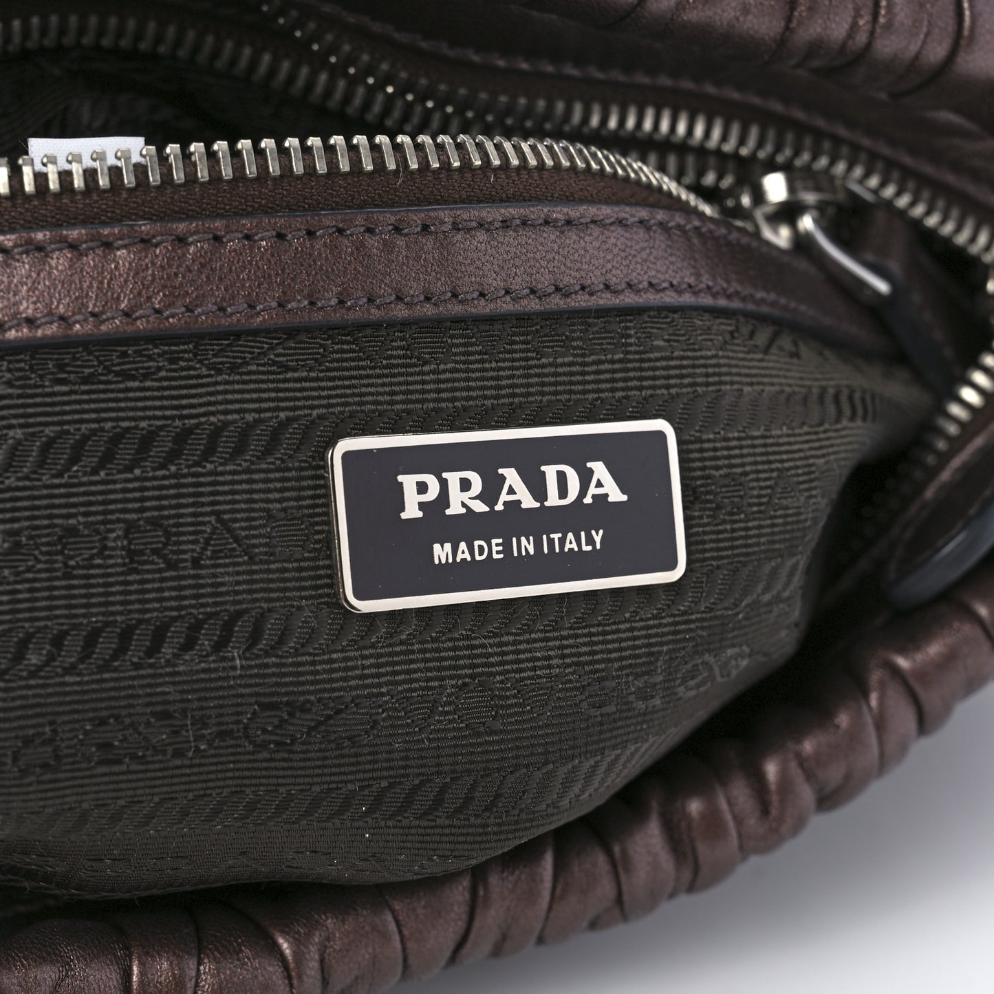 Nappa Gaufre Mordore Chain Bag Brown