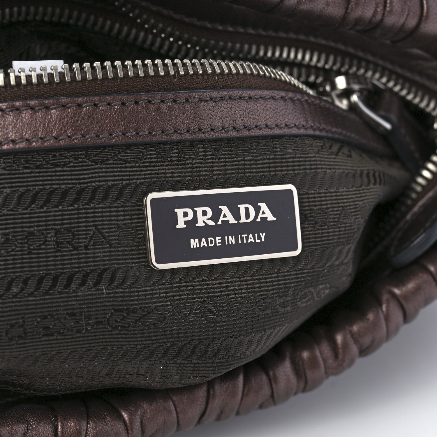 Prada Nappa Gaufre Mordore Chain Bag Brown 6 of 11