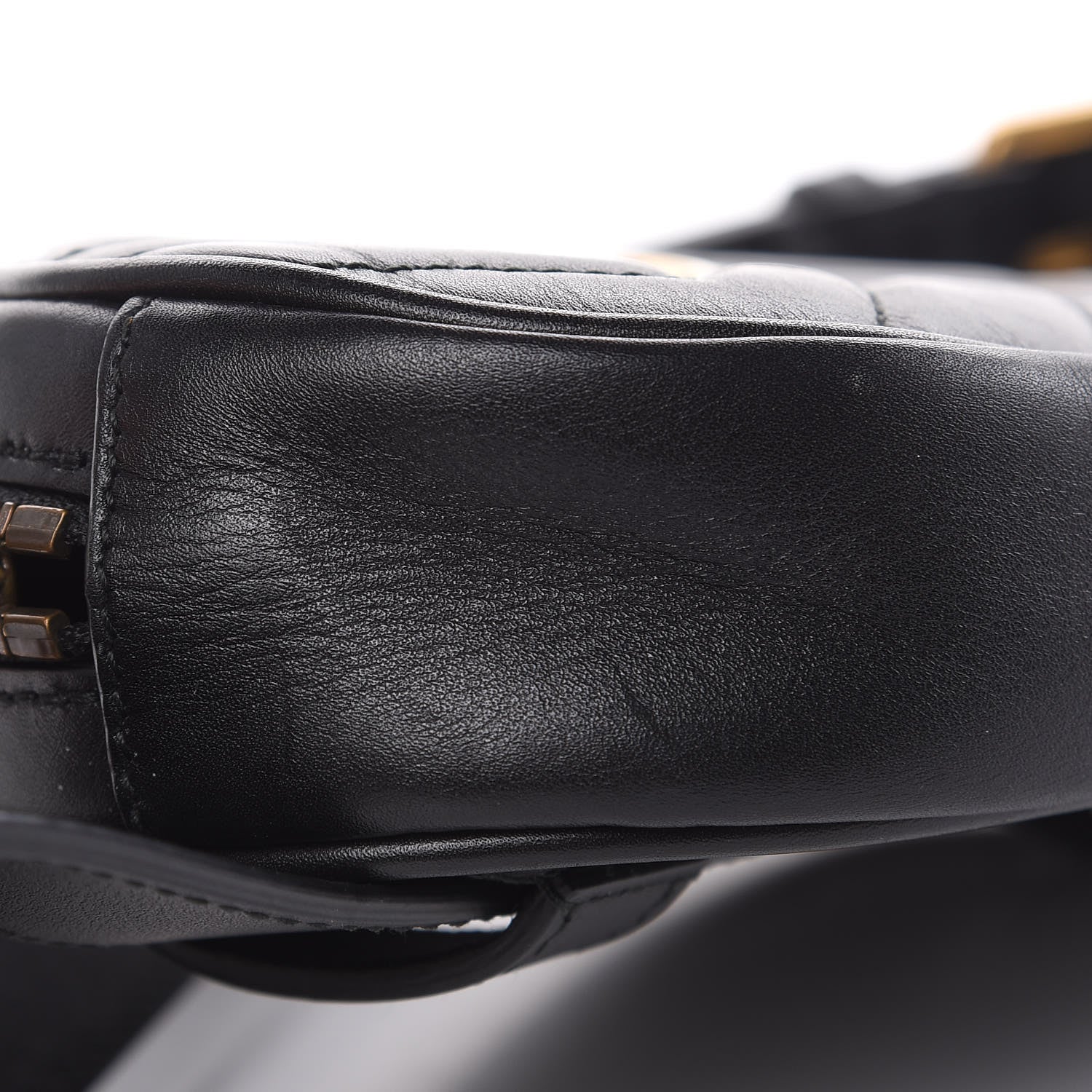 Gucci Calfskin Matelasse GG Marmont Belt Bag 95 38 Black 8 of 10