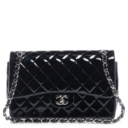 Chanel Patent Jumbo Double Flap Black 1 of 9