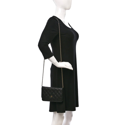 Chanel Caviar Quilted Wallet on Chain WOC Black 2 of 11