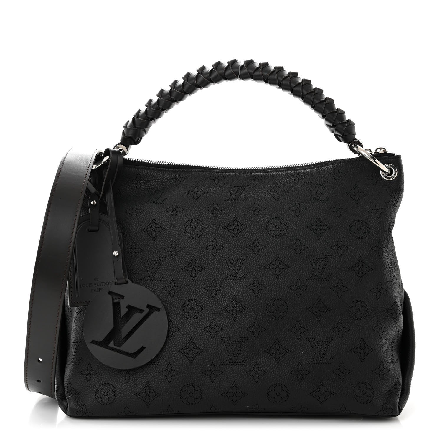 Louis Vuitton Mahina Beaubourg Hobo MM Black 1 of 9