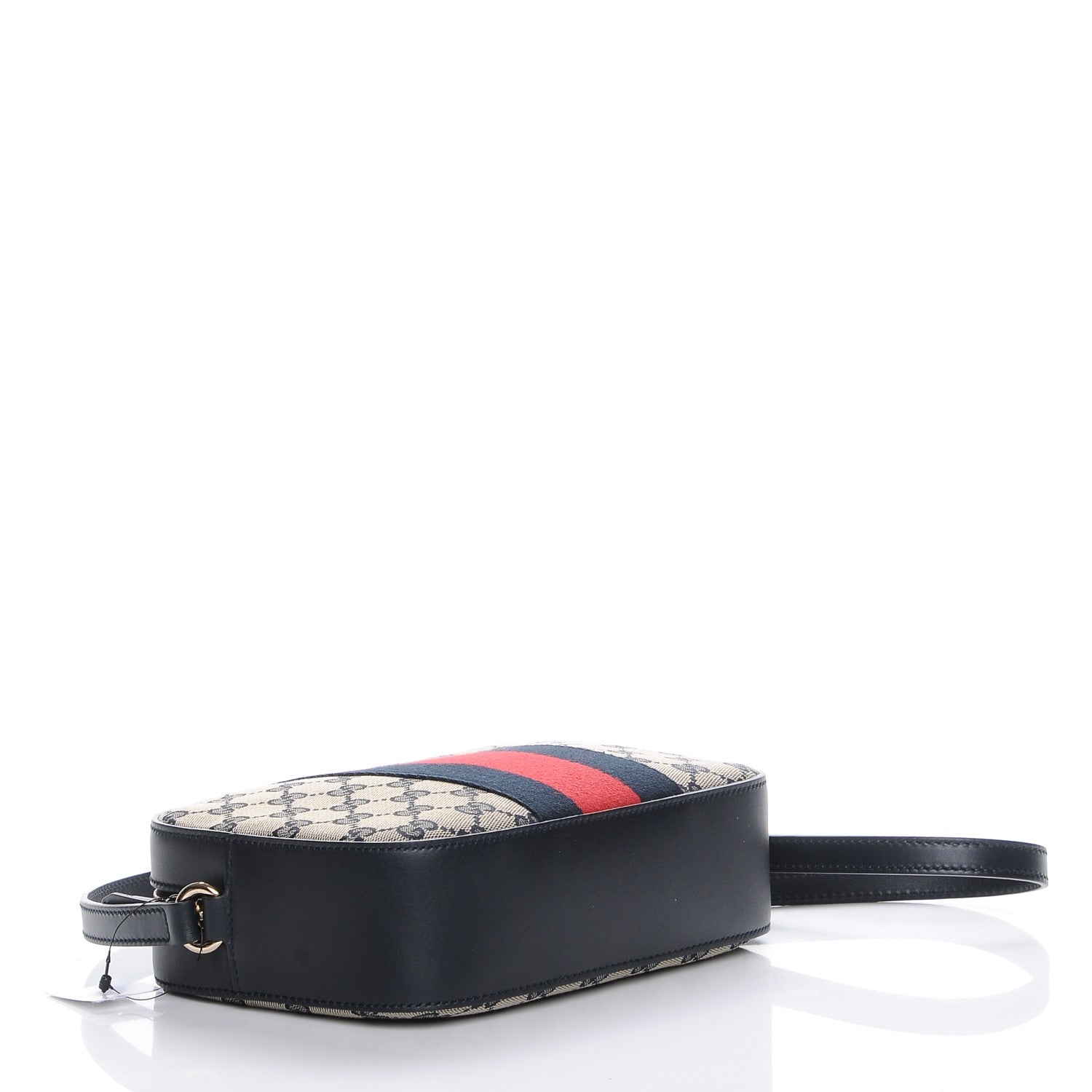Gucci Monogram Web Small Webby Bee Shoulder Bag Beige Blue 4 of 8
