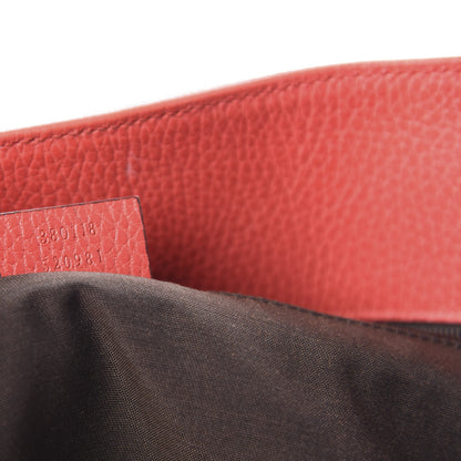 Gucci Calfskin Large Gifford Braided Handle Tote Sporting Red 9 of 10
