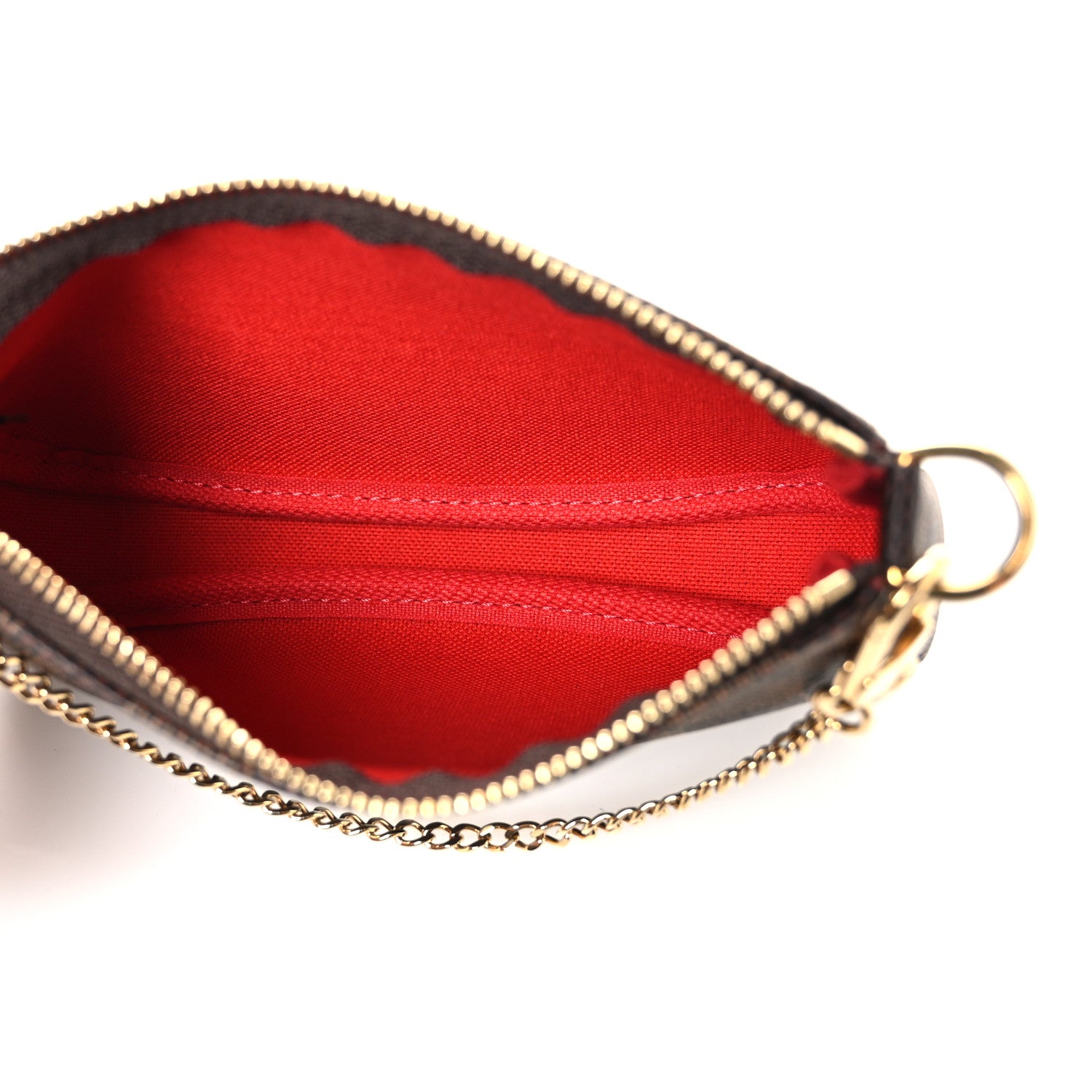 Louis Vuitton Damier Ebene 2019 Christmas Animation Mini Pochette Accessories Red 5 of 7