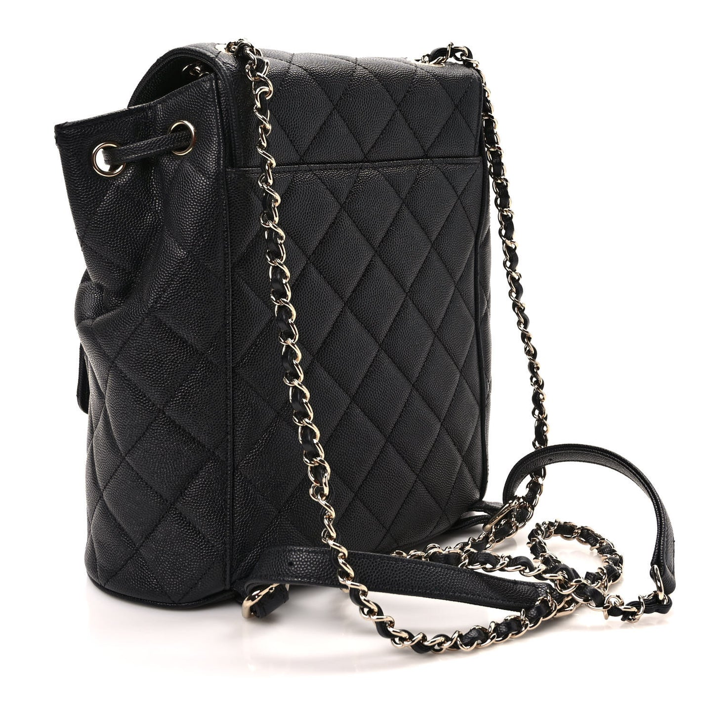 Caviar Quilted Backpack Bag Black