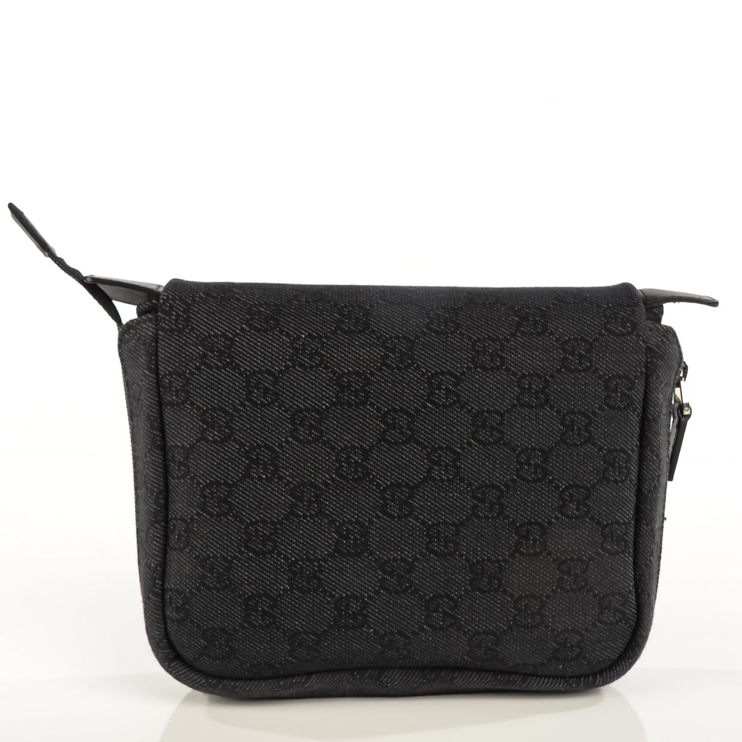 Denim Monogram Large Collapsible Travel Tote Black