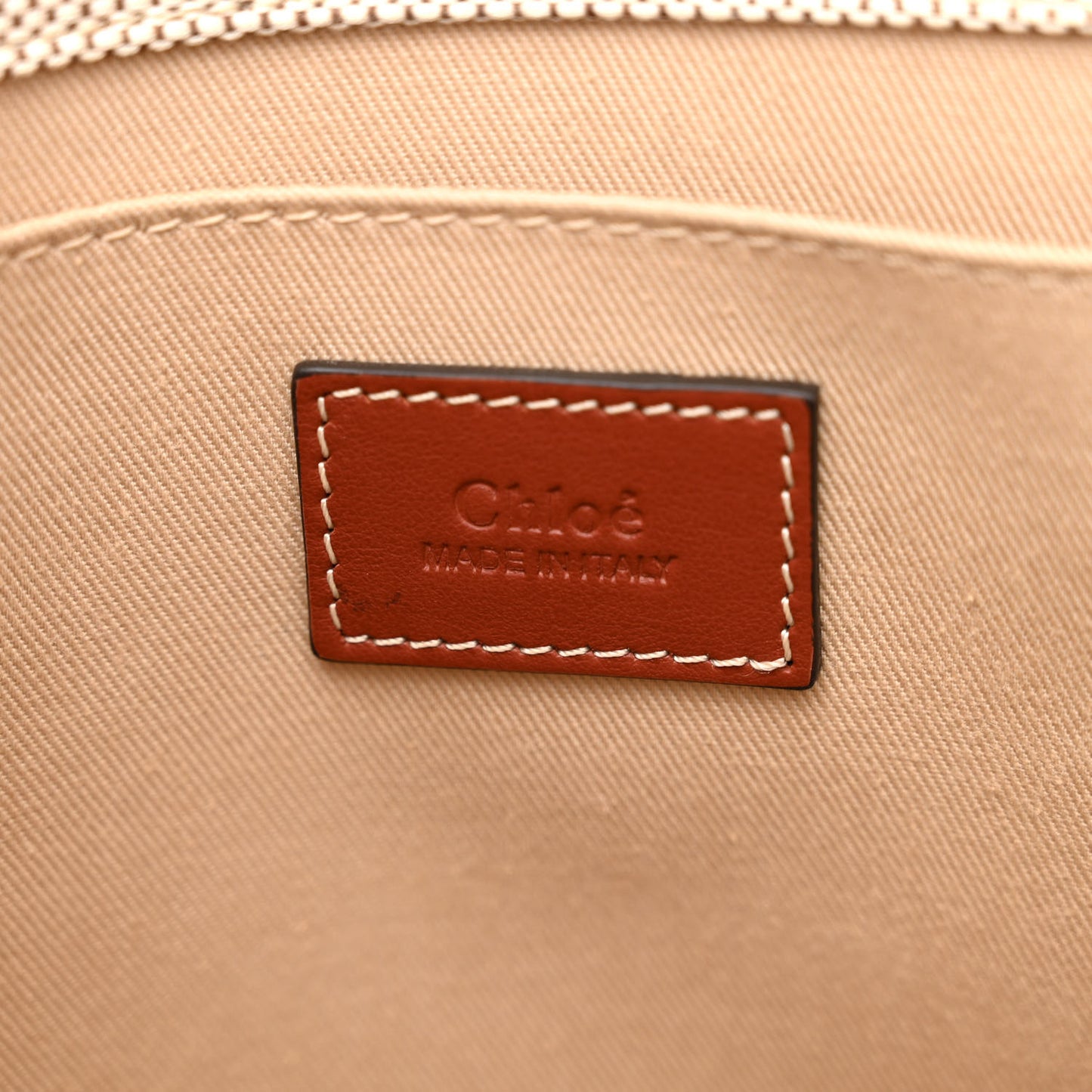 Cotton Calfskin Medium Woody Ribbon Tote White Brown