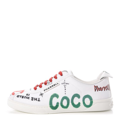 Chanel x Pharrell Williams Calfskin Womens Sneakers 39 White 1 of 14