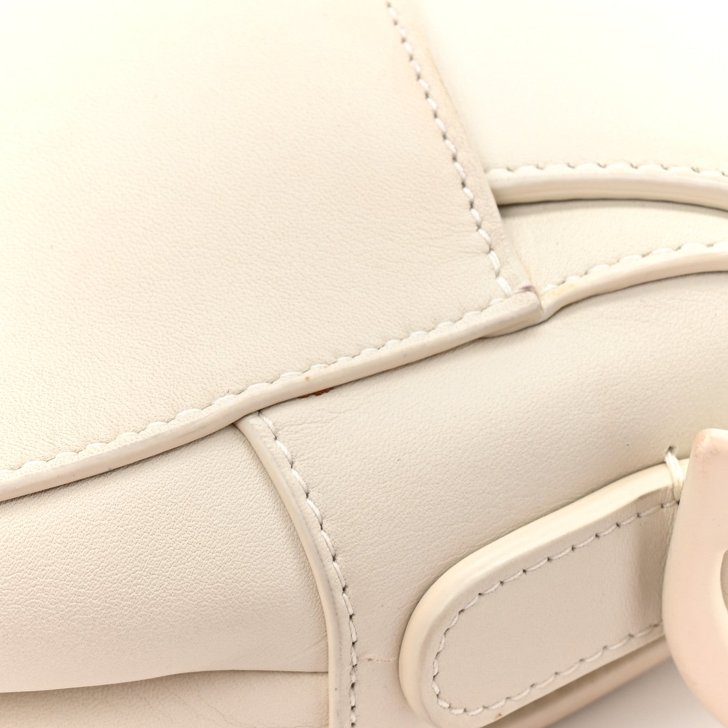 Christian Dior Ultra Matte Calfskin Saddle Bag Off White 12 of 14