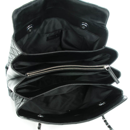 Chanel Lambskin Quilted By 3 Shopping Tote Black 8 of 11