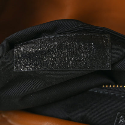 Saint Laurent Lambskin Quilted Medium Loulou Puffer Monogram Chain Satchel Miel Dark 7 of 9