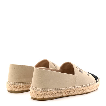 Chanel Canvas Grosgrain CC Espadrilles 37 Light Green Black 4 of 11