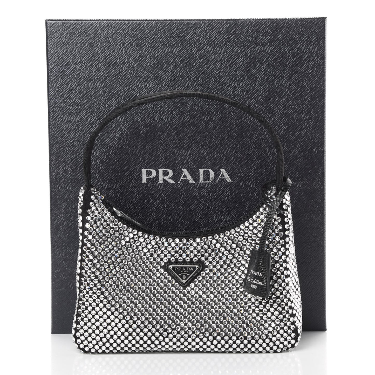 Satin Crystal Mini Re-Edition 2000 Bag Cristal