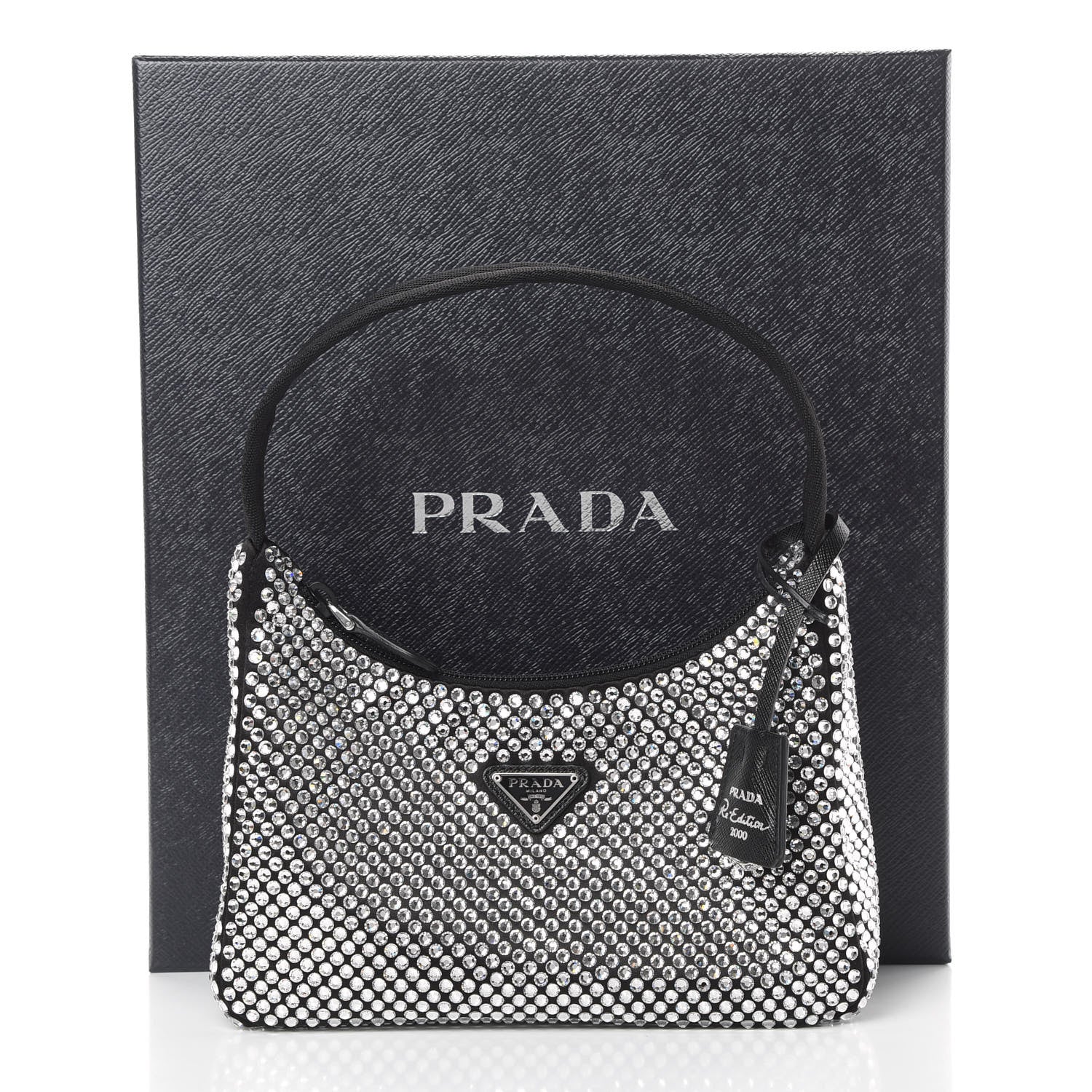 Prada Satin Crystal Mini Re-Edition 2000 Bag Cristal 11 of 11