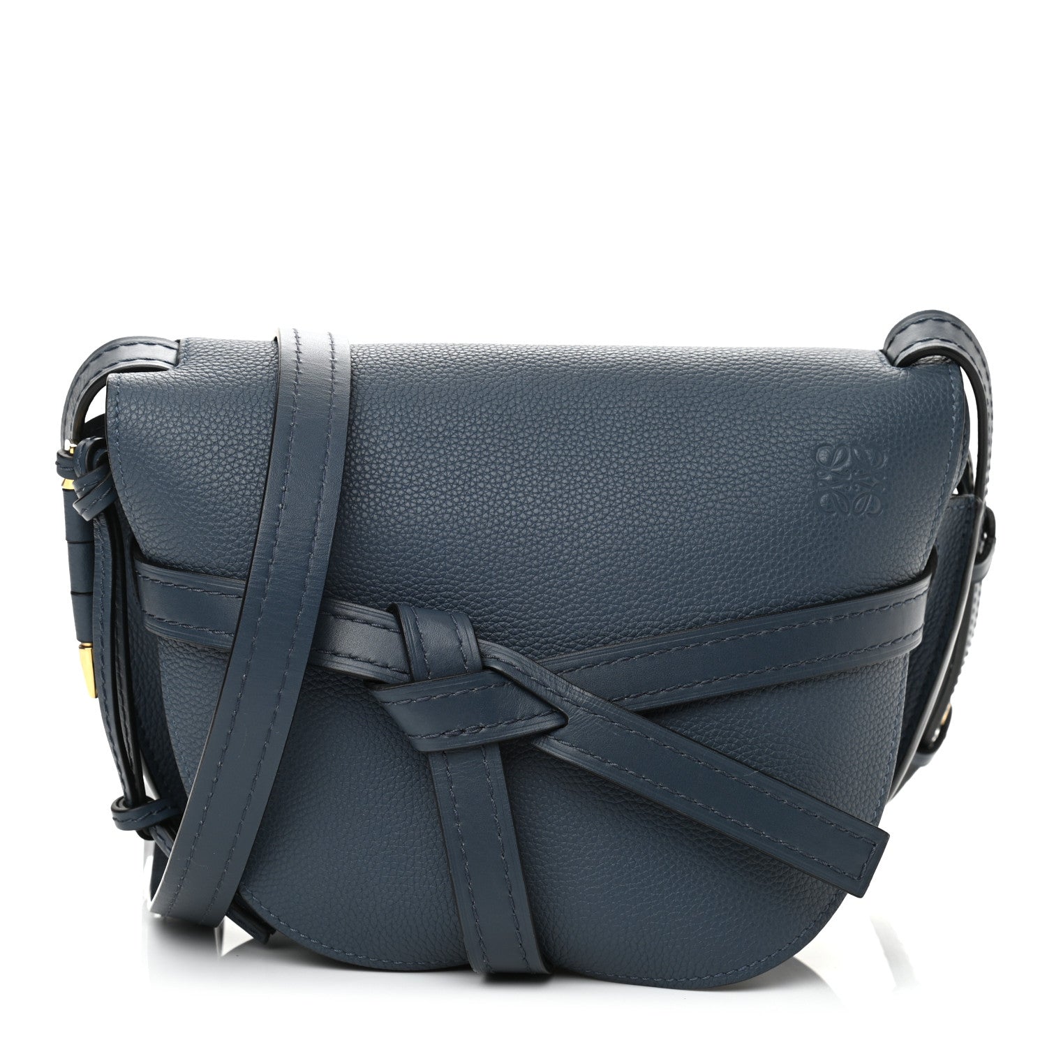 Loewe Grained Calfskin Small Gate Crossbody Bag Steel Blue 1 of 10