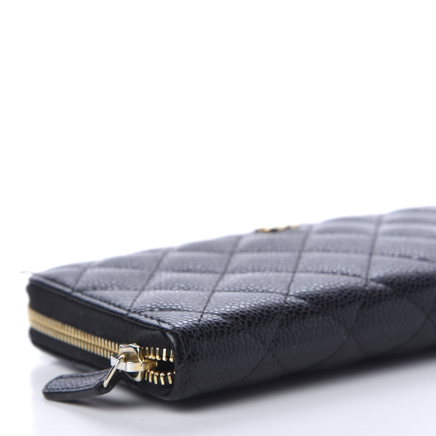 Chanel Caviar Quilted Large Gusset Zip Around Wallet Black 8 of 10