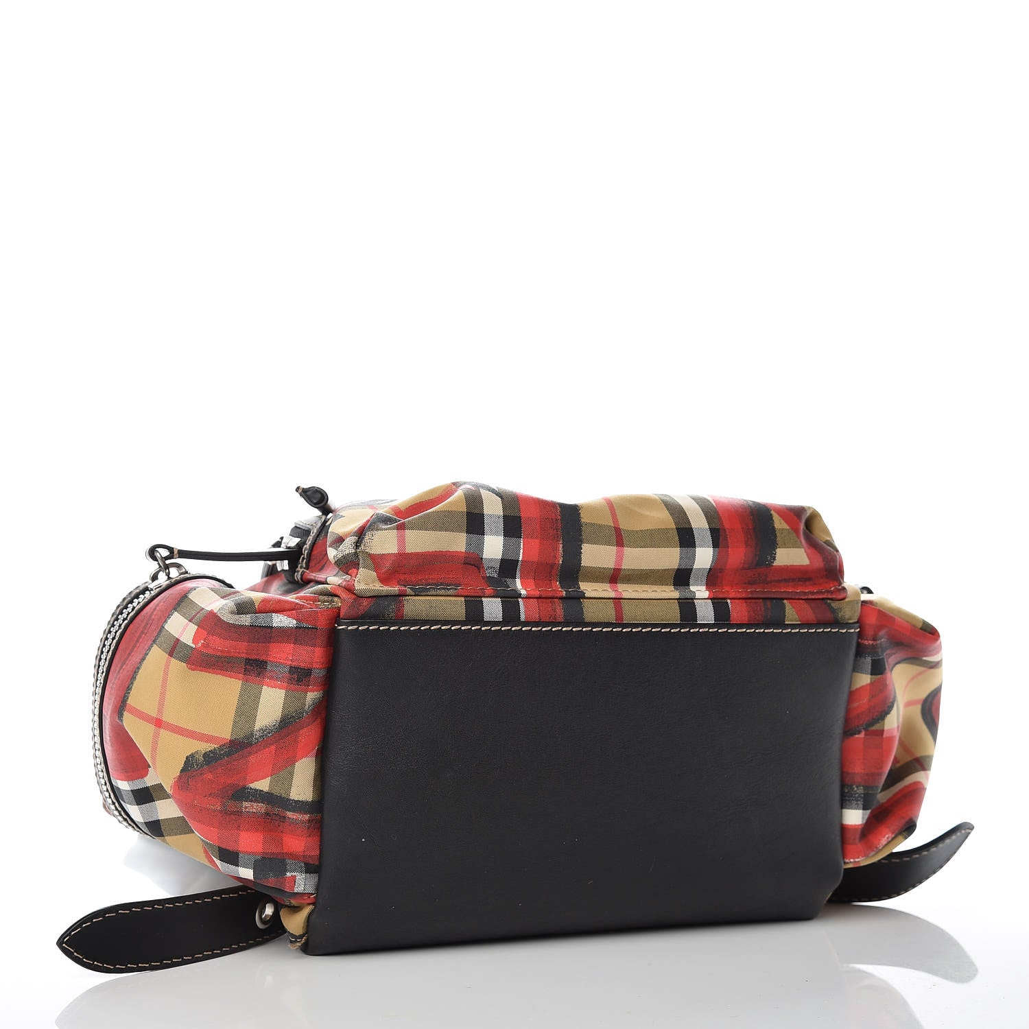 Burberry Vintage Check Graffiti Print Medium Rucksack Backpack Antique Yellow Red 4 of 12
