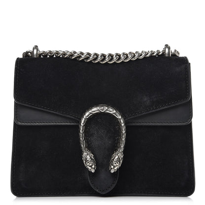 Gucci Suede Mini Dionysus Shoulder Bag Black 1 of 9