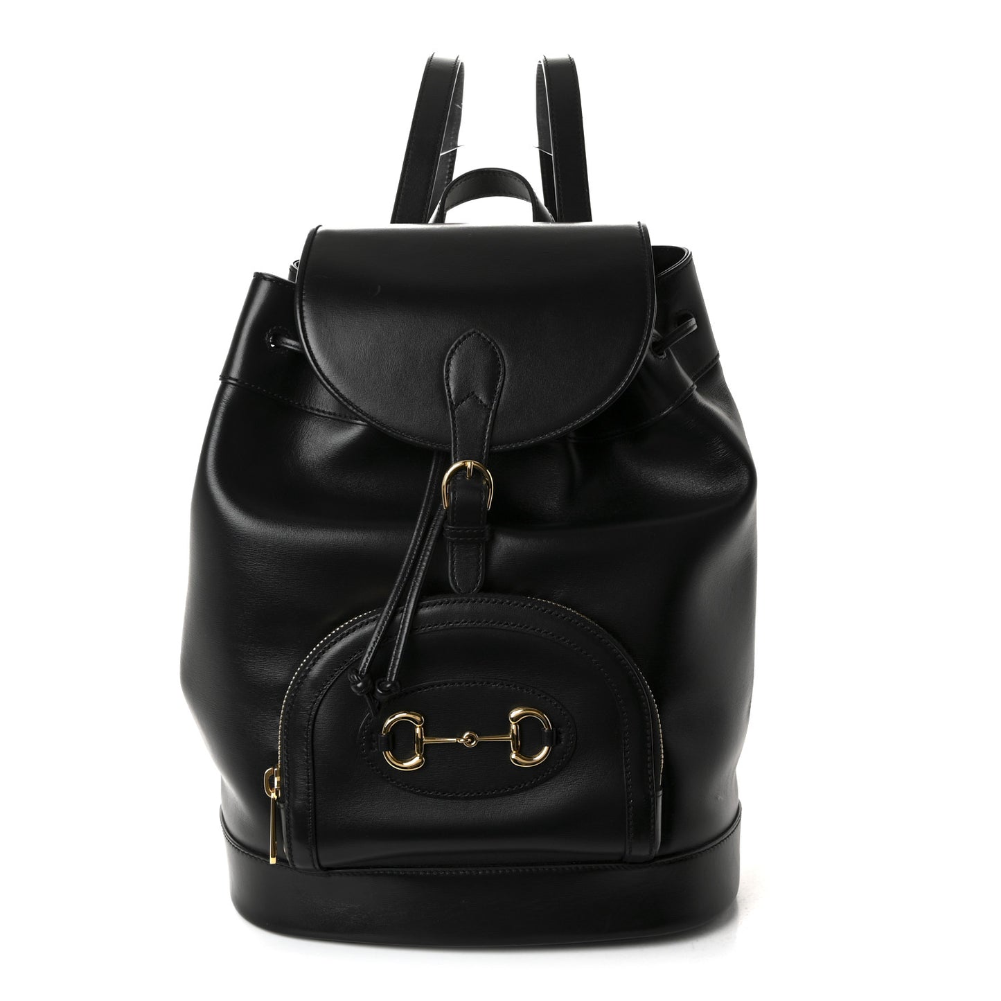 Boarded Plutone Calfskin Horsebit 1955 Single Buckle Backpack Black