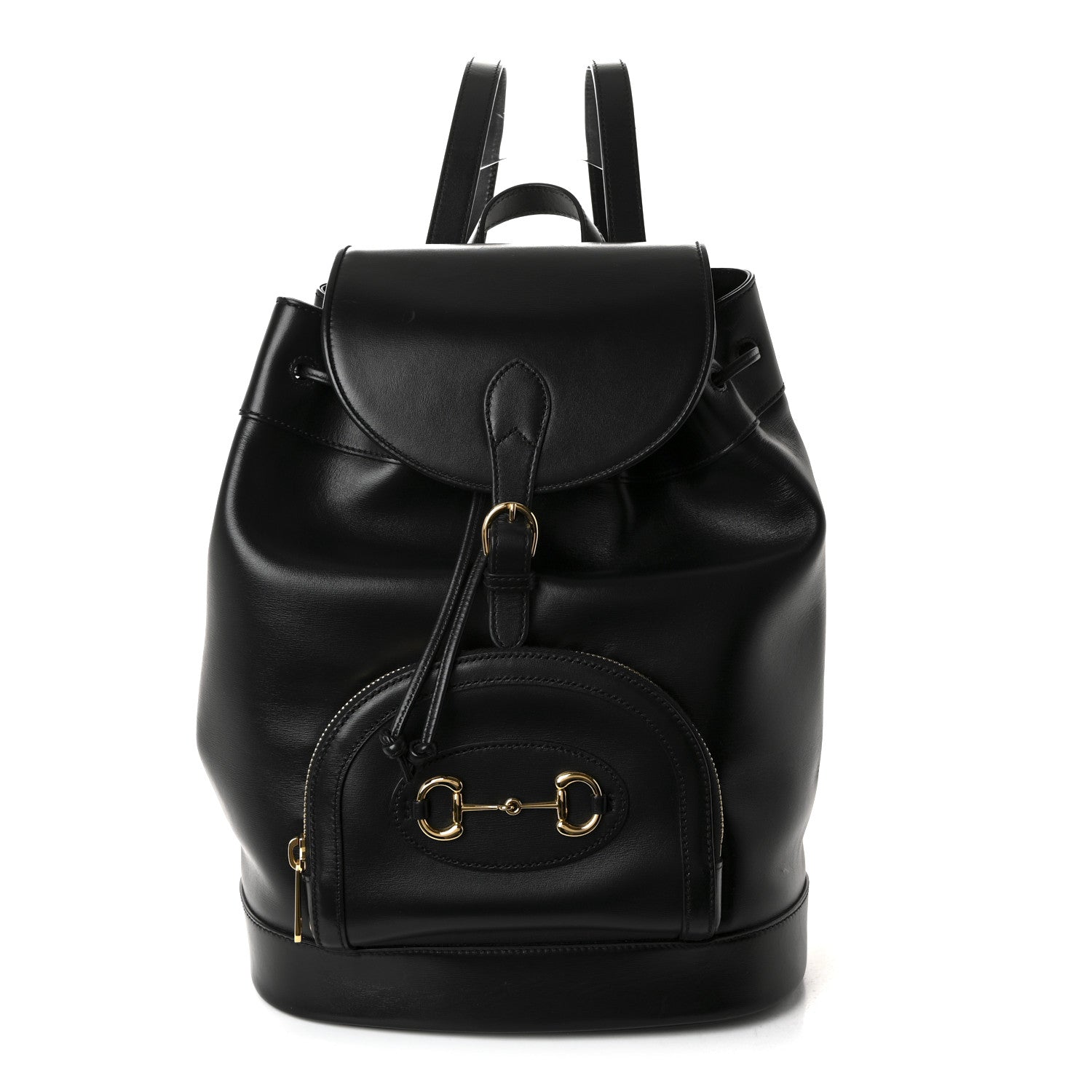Gucci Boarded Plutone Calfskin Horsebit 1955 Single Buckle Backpack Black 1 of 10