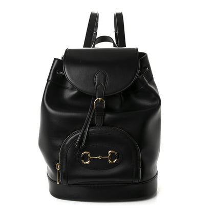 Gucci Boarded Plutone Calfskin Horsebit 1955 Single Buckle Backpack Black 1 of 10