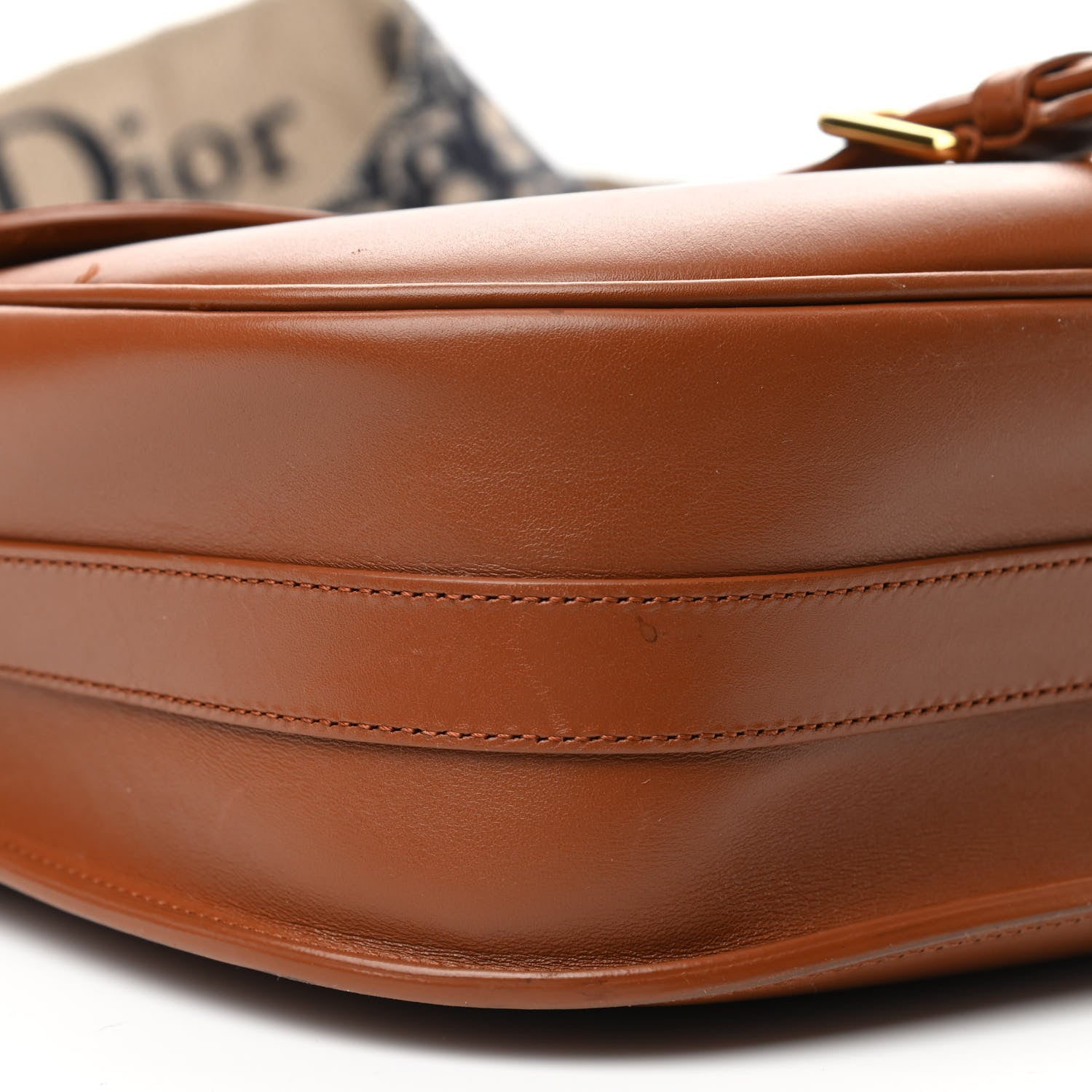 Christian Dior Box Calfskin Large Bobby Flap Dark Tan 8 of 12