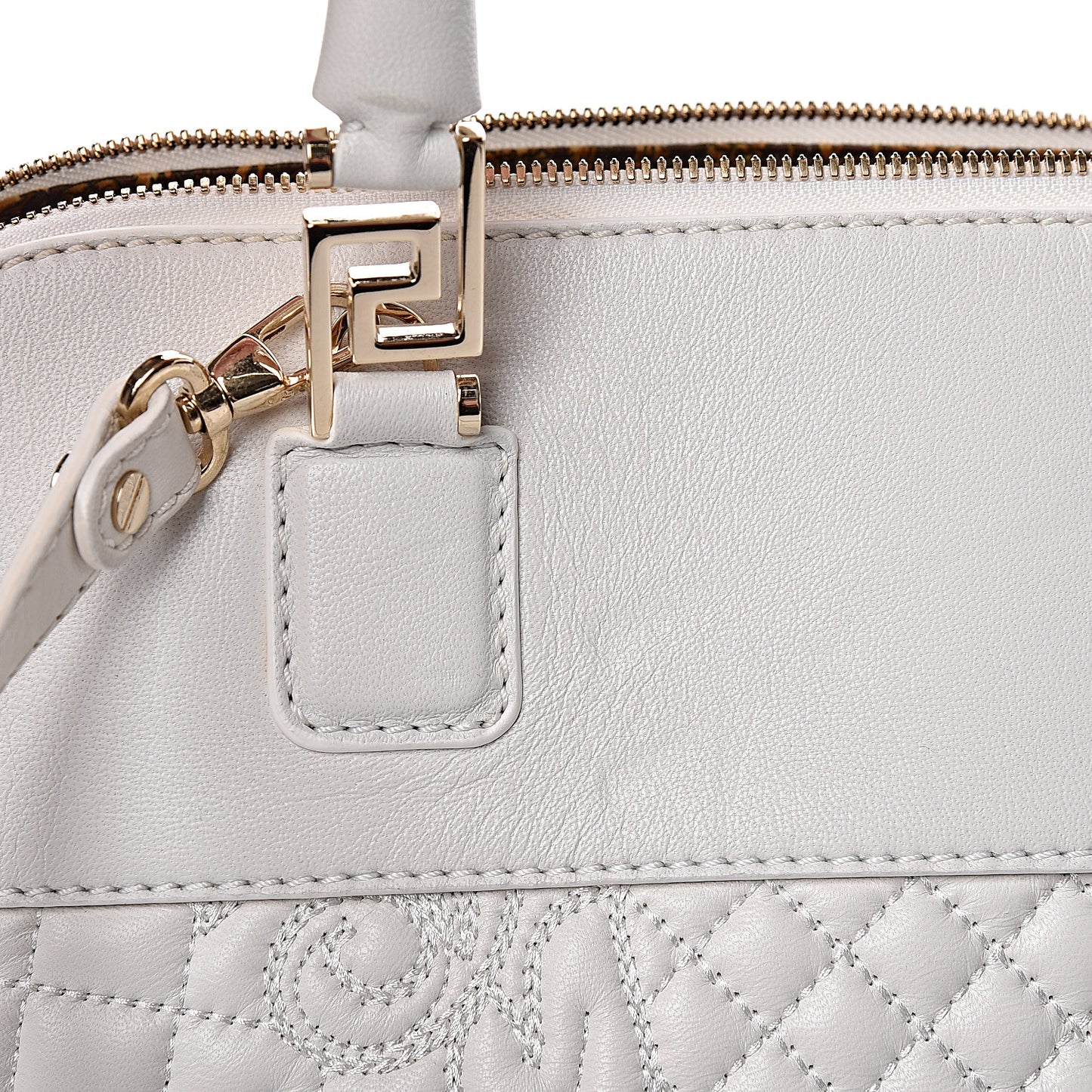 Barocco Quilted Nappa Altea Vanitas Lady Athena White