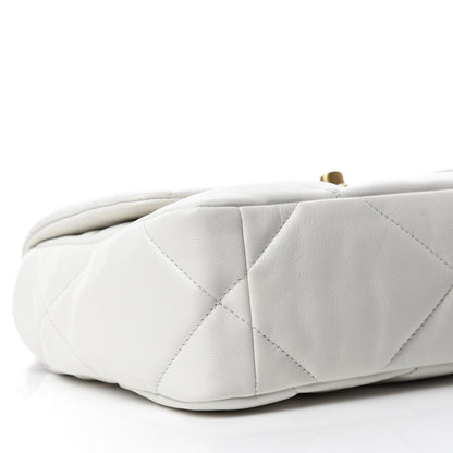 Chanel Goatskin Quilted Medium Chanel 19 Flap White 6 of 11