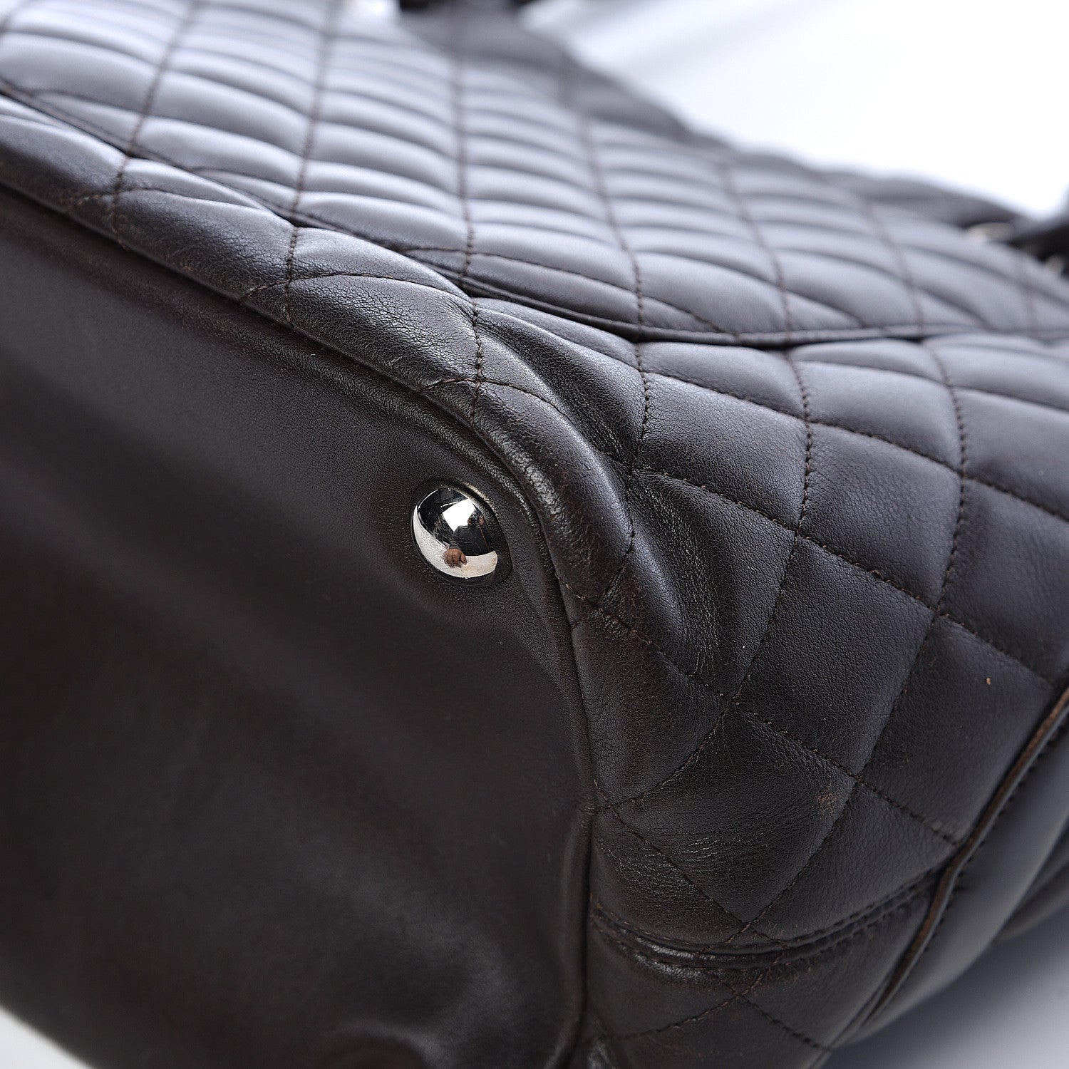 Chanel Calfskin Quilted Large Cambon Tote Brown 15 of 15