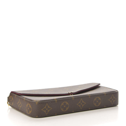 Louis Vuitton Monogram Pochette Felicie Chain Wallet Fuchsia 4 of 11