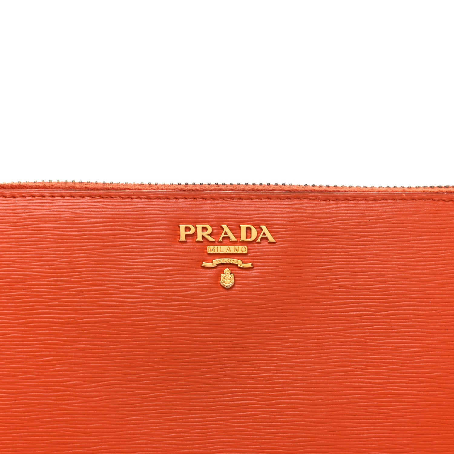 Prada Vitello Move Zip Around Wallet Papaya 8 of 11