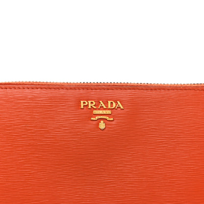 Prada Vitello Move Zip Around Wallet Papaya 8 of 11