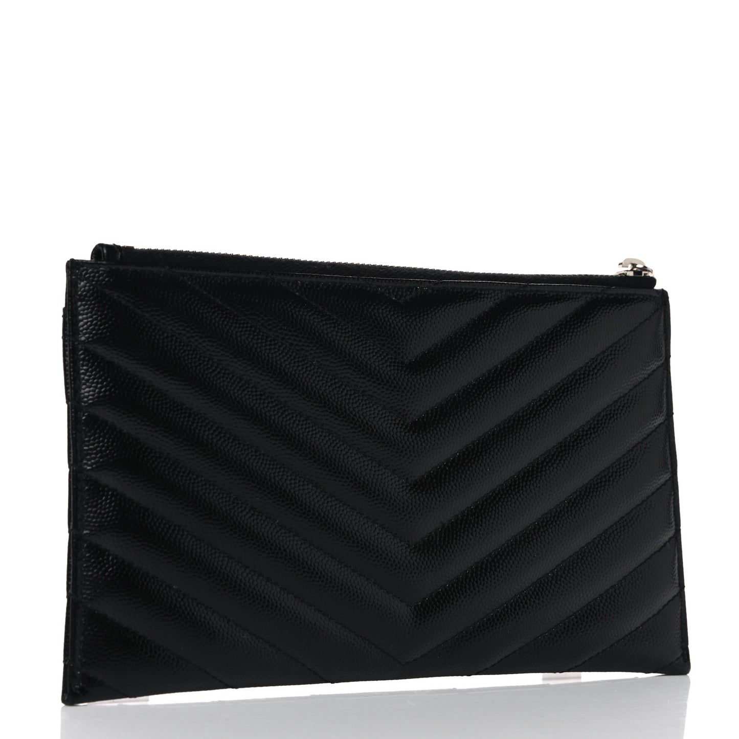 Grain De Poudre Chevron Monogram Bill Pouch Black