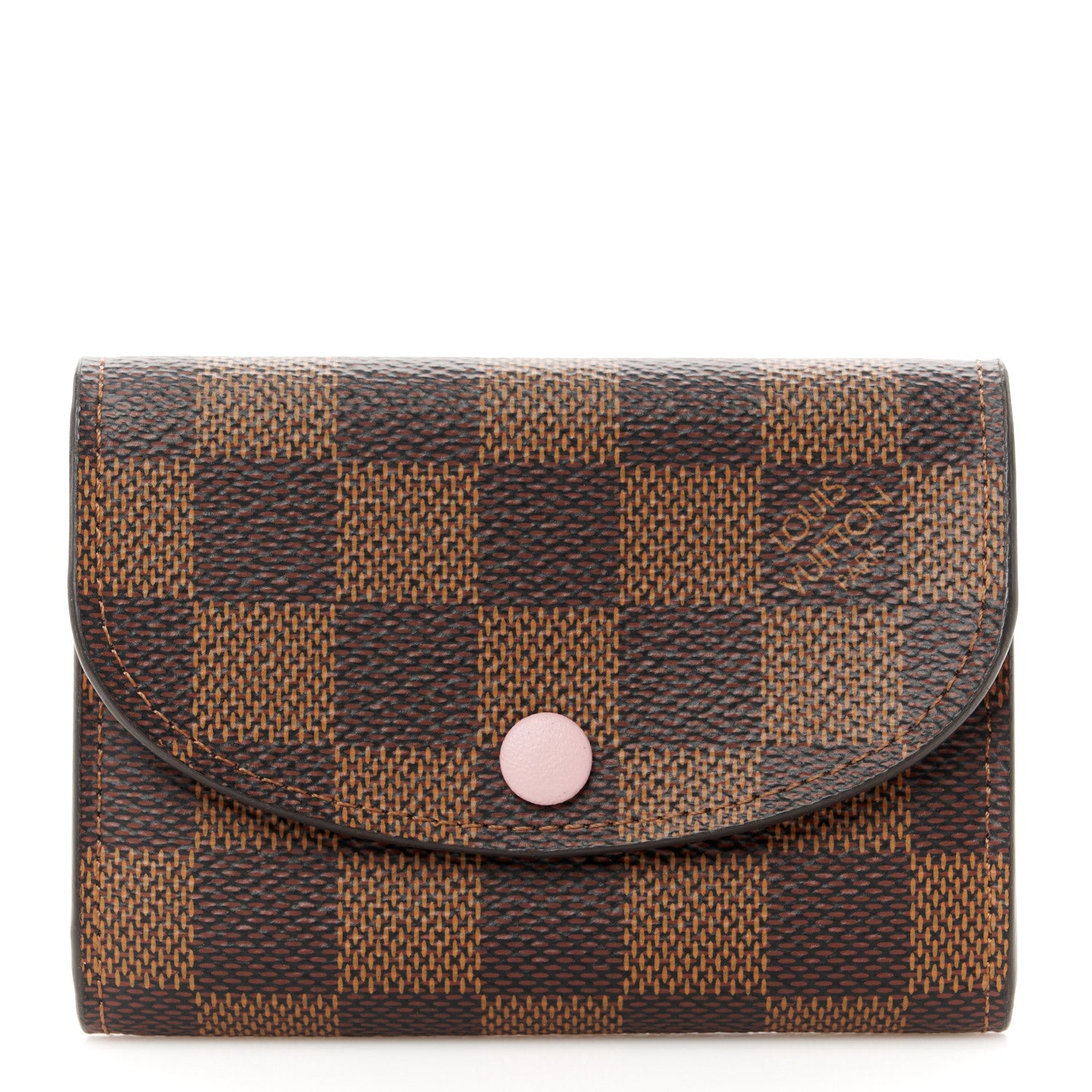 Louis Vuitton Damier Ebene Rosalie Coin Purse Rose Ballerine 1 of 9