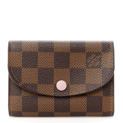 Louis Vuitton Damier Ebene Rosalie Coin Purse Rose Ballerine 1 of 9
