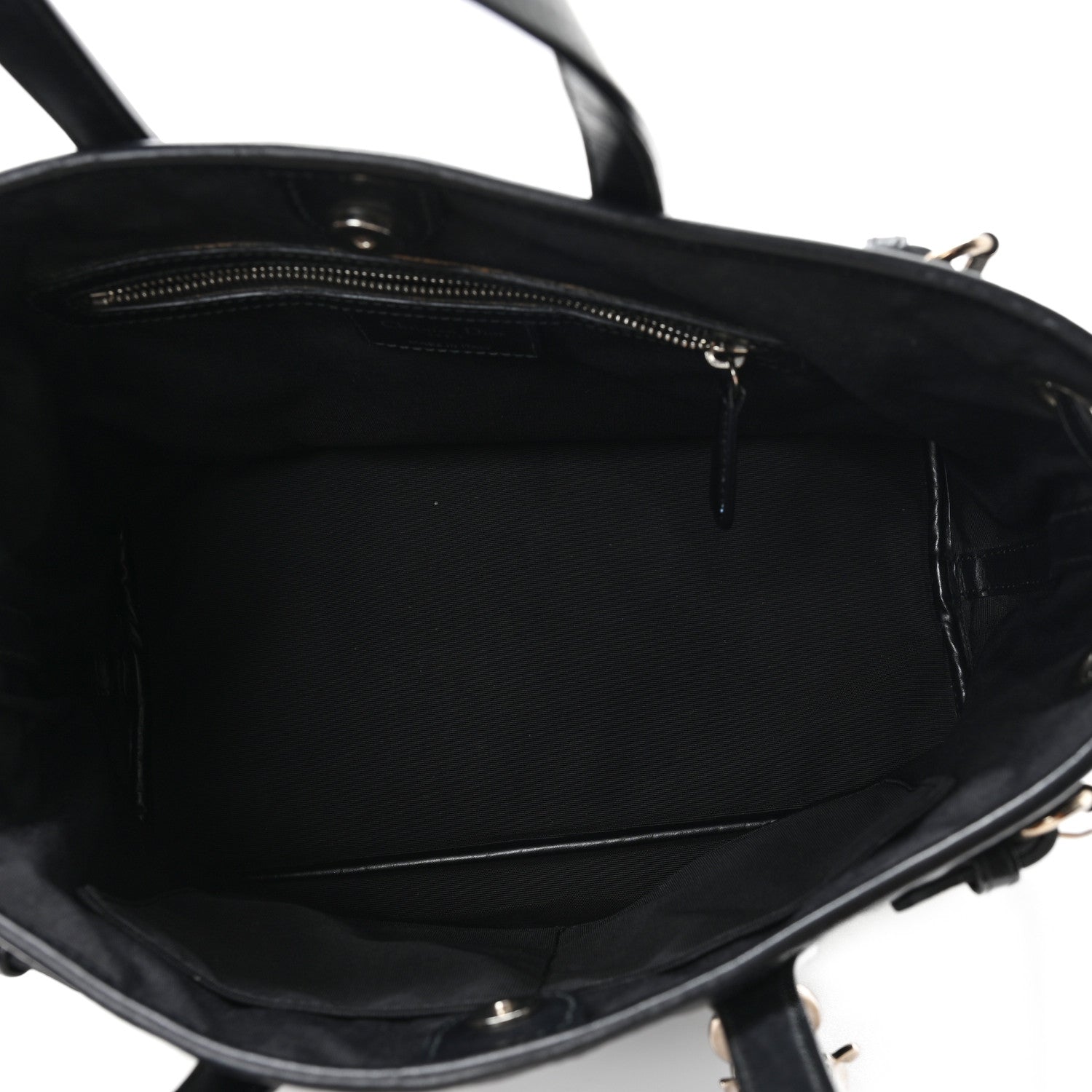 Christian Dior Coated Canvas Cannage Mini Panarea Tote Black 5 of 11