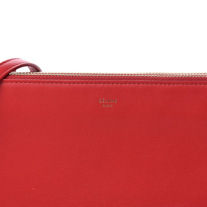 Celine Lambskin Large Trio Crossbody Bag Red 9 of 11