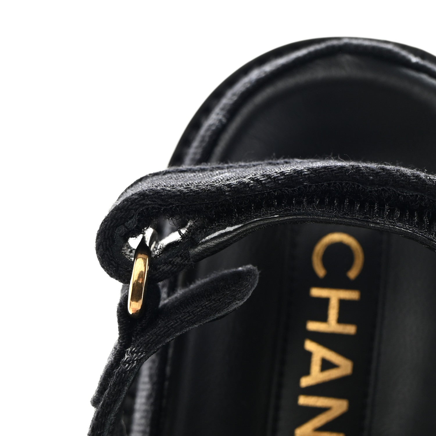 Chanel Denim Printed Dad Sandals 36.5 Black 12 of 13