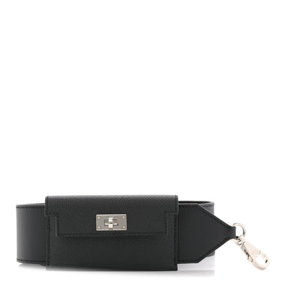Hermes Swift Epsom Pocket Kelly Shoulder Strap Black 1 of 5