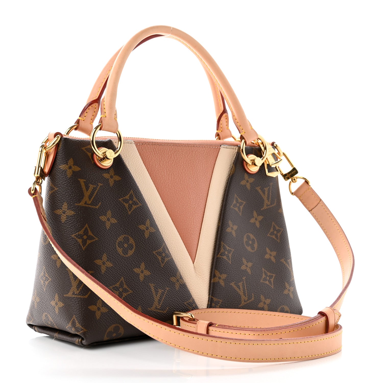 Louis Vuitton Monogram V Tote BB Cream Peach 3 of 9